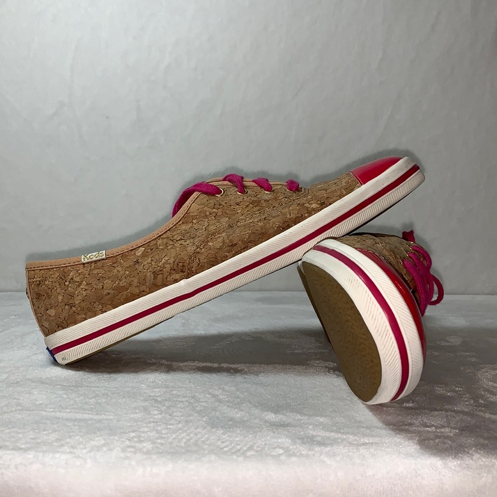 Kate Spade x Keds Corkie Lipstick Pink Natural Cork Sneaker Size US 9.
